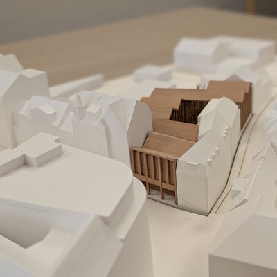 Bild vergr&ouml;&szlig;ern: 2025-01-20 Bibliotheksneubau Architekturwettbewerb Modell