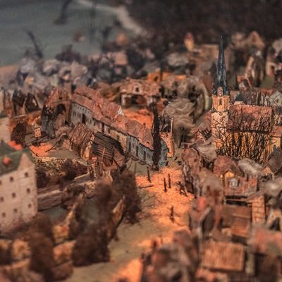 Bild vergr&ouml;&szlig;ern: Detailaufnahme Diorama der Schlacht bei L�tzen, im Geleitshaus Wei�enfels
