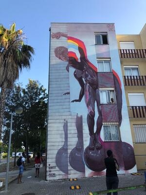 Bild vergrößern: Sokar Uno mural 2019 Lissabon Portugal